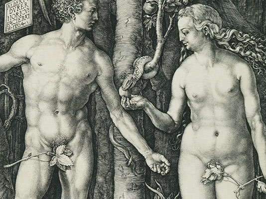 Working Title/Artist: Adam and Eve Department: Drawings & Prints Culture/Period/Location:  HB/TOA Date Code: 08 Working Date: 1504 photography by mma 1997, transparency #1A scanned and retouched by film and media (jn) 1_9_03